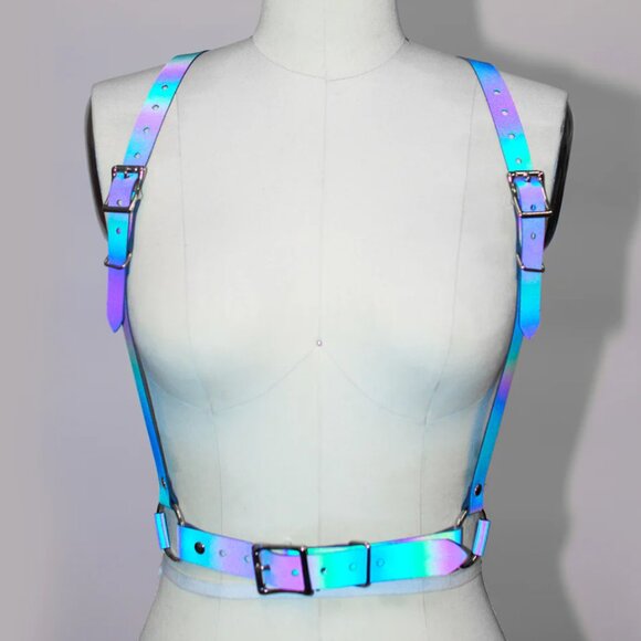 Apatico Reflective Rainbow Harness Medium - Picture 2 of 6